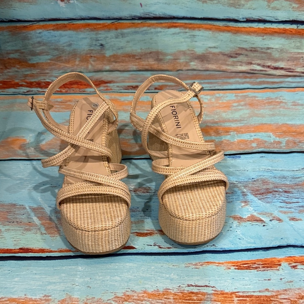 Women's Beige Platform Sandals